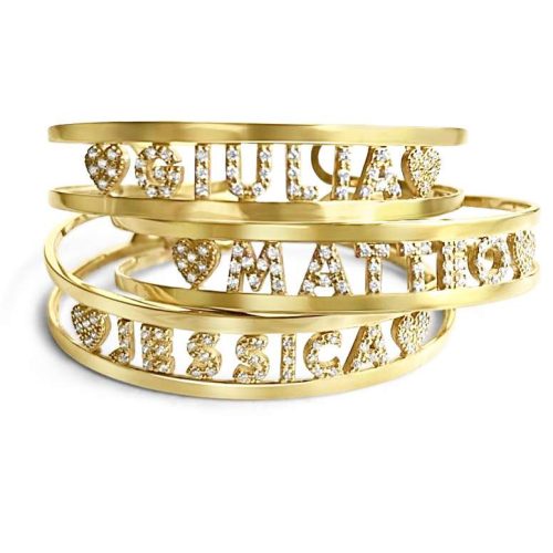 Bracciale schiava lettere Small