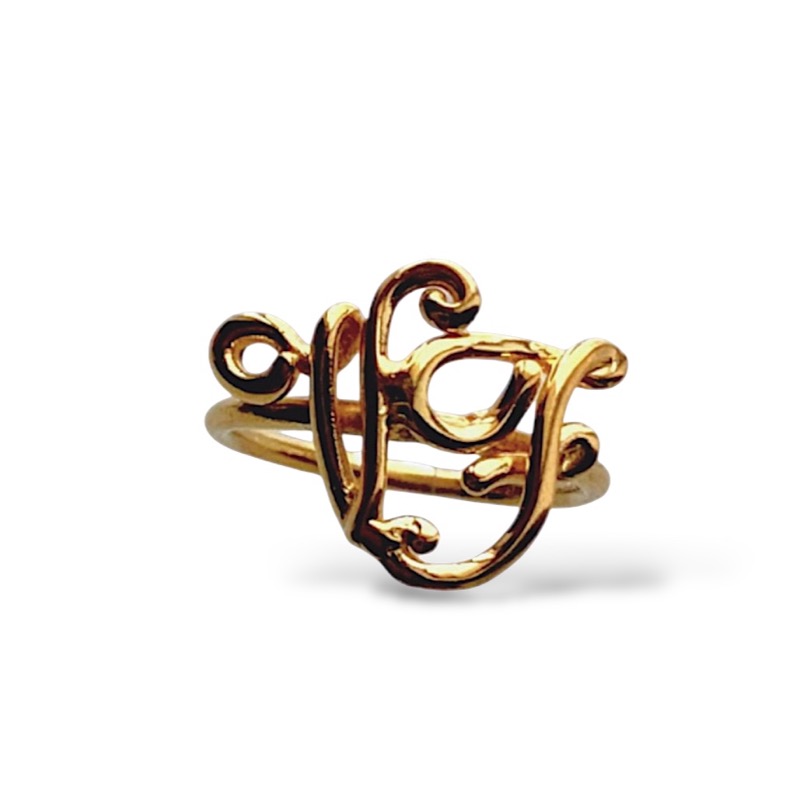 IMG_5079 Anello collezione Corsivo due lettere - immagine 1
