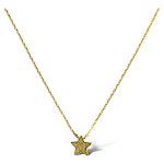 Collana star argento bagno oro con stella zirconata